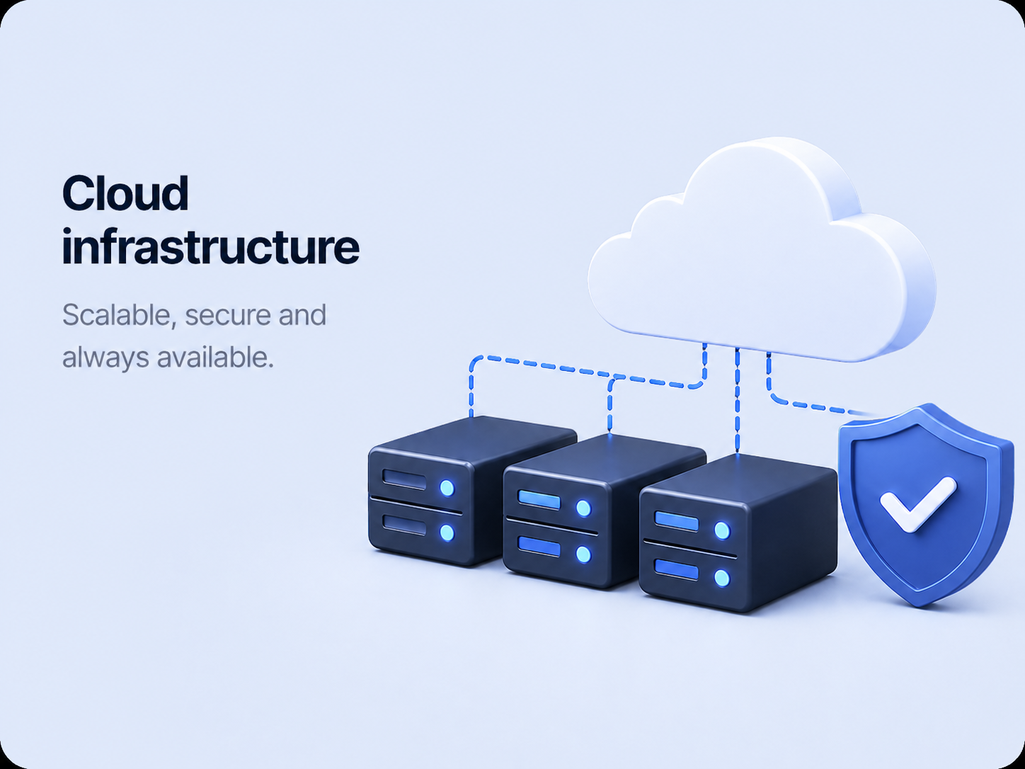 Infrastructure and cloud service illustration